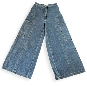 Rare vintage extra Wide-Leg Blue Denim Jeans
